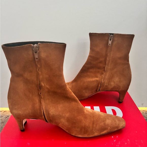 STAUD Wally Ankle Boot in Tan Suede - Picture 6 of 7
